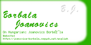 borbala joanovics business card